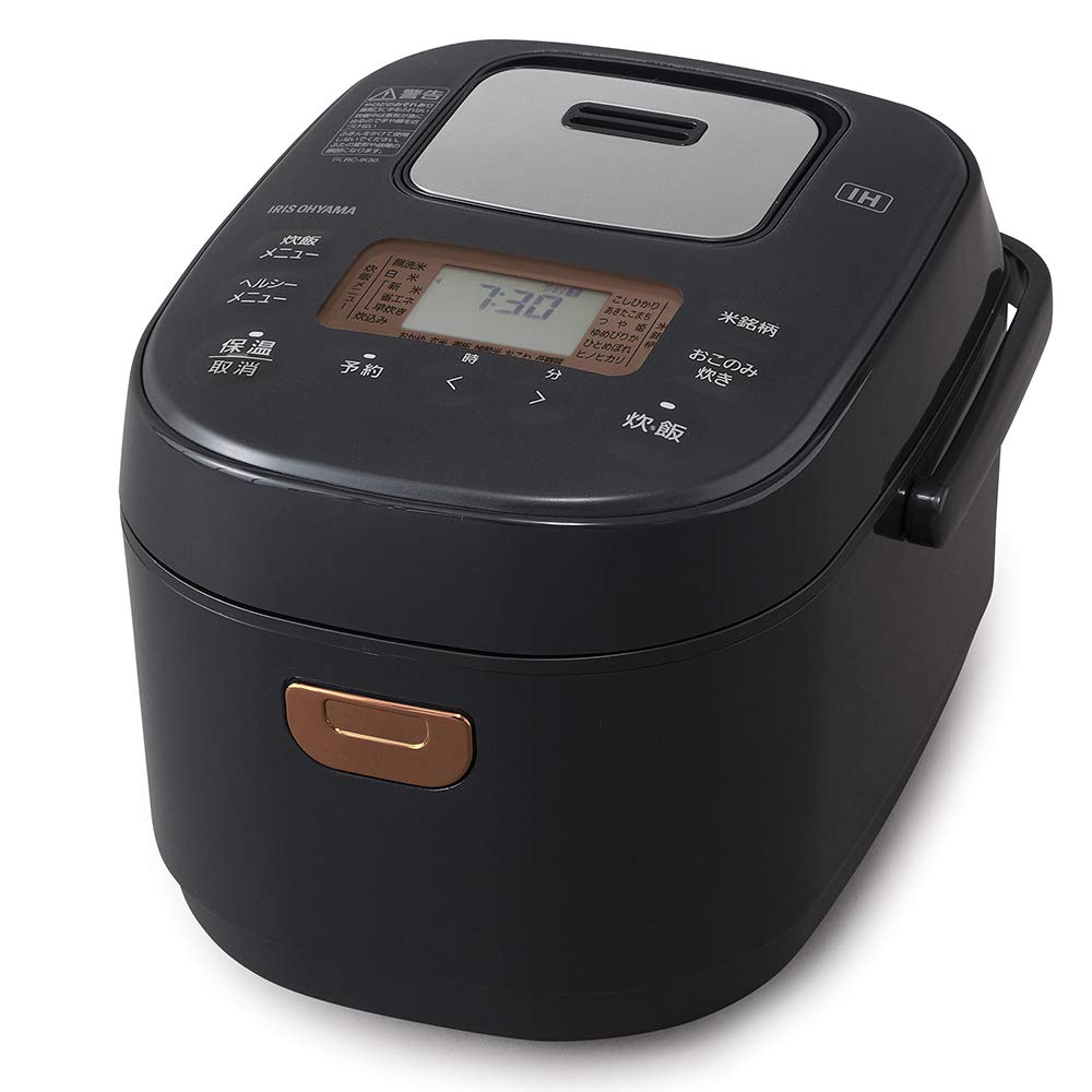 【中古】【非常に良い】アイリスオーヤマ IH炊飯器 3合 IH式 40銘柄炊き分け機能 極厚火釜 玄米 2020年モデル ブラックレーベル BLRC-IK30-B