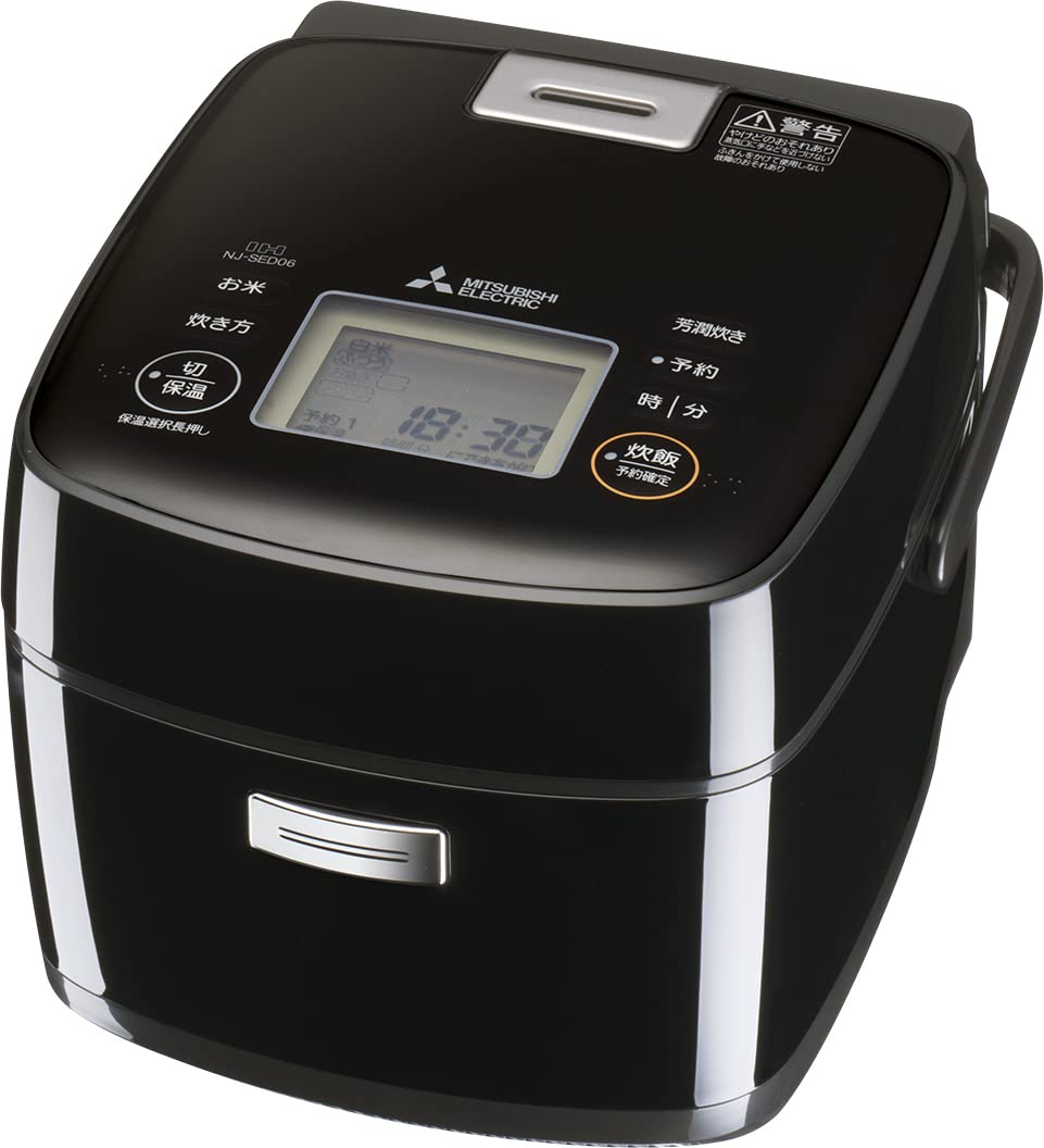 【中古】【非常に良い】三菱電機 IH 炊飯器 3.5合 備長炭 炭炊釜 小型 一人暮らし 日本製 NJ-SED06-B 黒曜｜スカイマーケットプラス