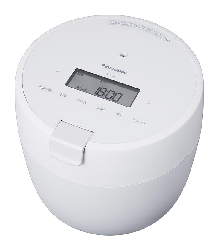 【中古】【非常に良い】パナソニック 炊飯器 5合 圧力IH 新生活 一人暮らし コンパクトサイズ ふた食洗機対応 ホワイト SR-R10A-W|スカイマーケットプラス
