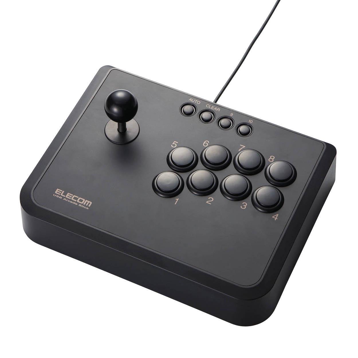 【中古】【非常に良い】【2007年モデル】ELECOM アーケードスティック USB接続 2軸10ボタン 【プレステ3にも対応】 ブラック JC-AS01BK