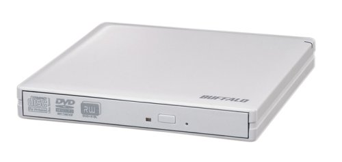 【中古】【非常に良い】BUFFALO USB2.0用 外付けポータブルDVDドライブ DVSM-PN58U2V-WH