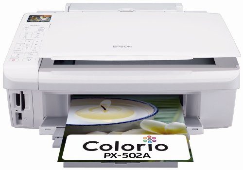 【中古】【非常に良い】EPSON Colorio インクジェット複合機 PX-502A 有線・無線LAN標準搭載 普通紙くっきり 4色顔料インク
