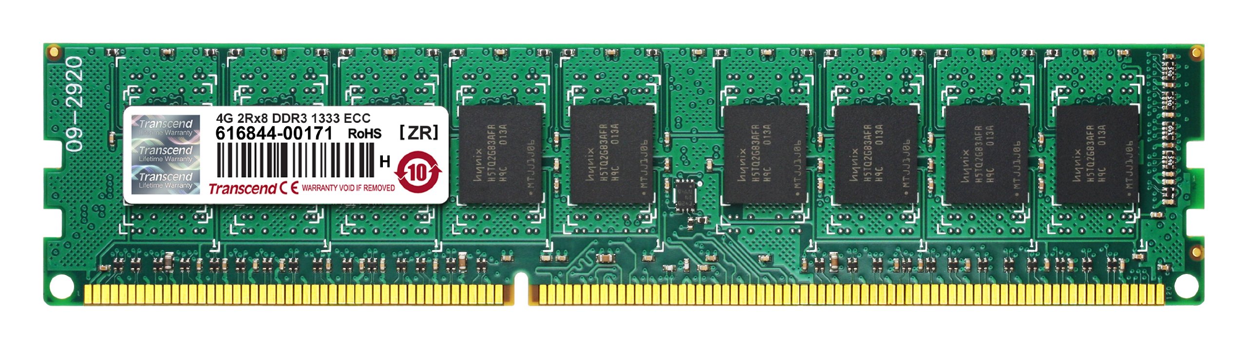 【中古】【非常に良い】Transcend サーバー ワークステーション用メモリ PC3-10600 DDR3 1333 4GB 1.5V 240pin ECC DIMM TS512MLK72V3N｜スカイマーケットプラス