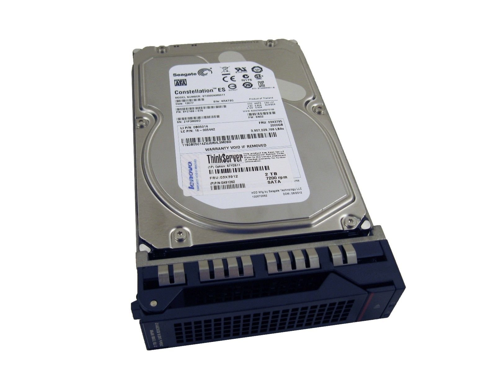 【中古】【非常に良い】Seagate Constellation ES 3.5inch 2TB 64MB 7200rpm SATA6.0Gb/s ST2000NM0011