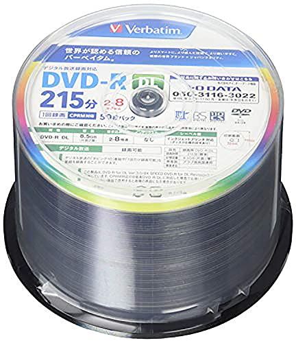 【中古】【非常に良い】バーベイタムジャパン(Verbatim Japan) 1回録画用 DVD-R DL CPRM 215分 50枚 片面2層 2-8倍速 VHR21HP50V1FFP [フラストレーションフリーパッケー