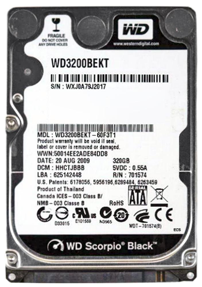 【中古】【人並み外れたに好いたらしい】WesternデジタルWD Scorpio黒いことwd3200bekt ? 捉え所のない運転 ? 320 GB ? sata-300 (wd3200bekt) -