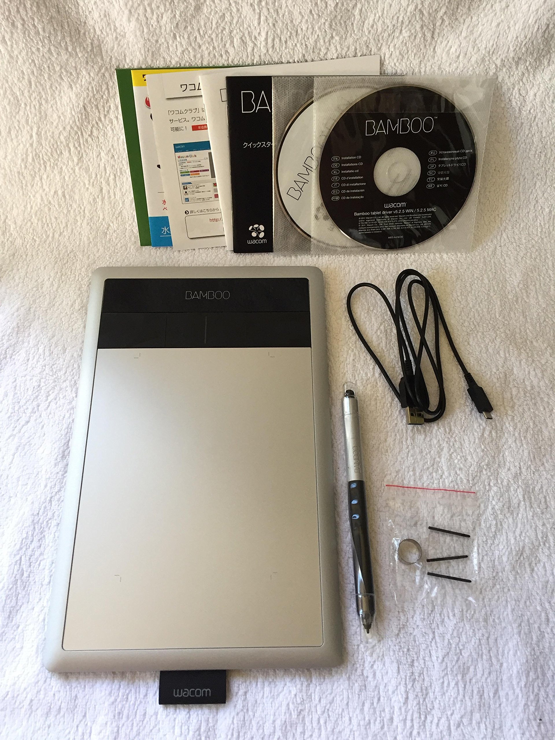 【中古】【人並み外れたに好いたらしい】Wacom 書き込み経口避妊薬 S大きさ しろがね色 フォトショップエレメンツ\u0026ペインターエッセンシャル嘱する Bamboo Fun CTH-470/S4