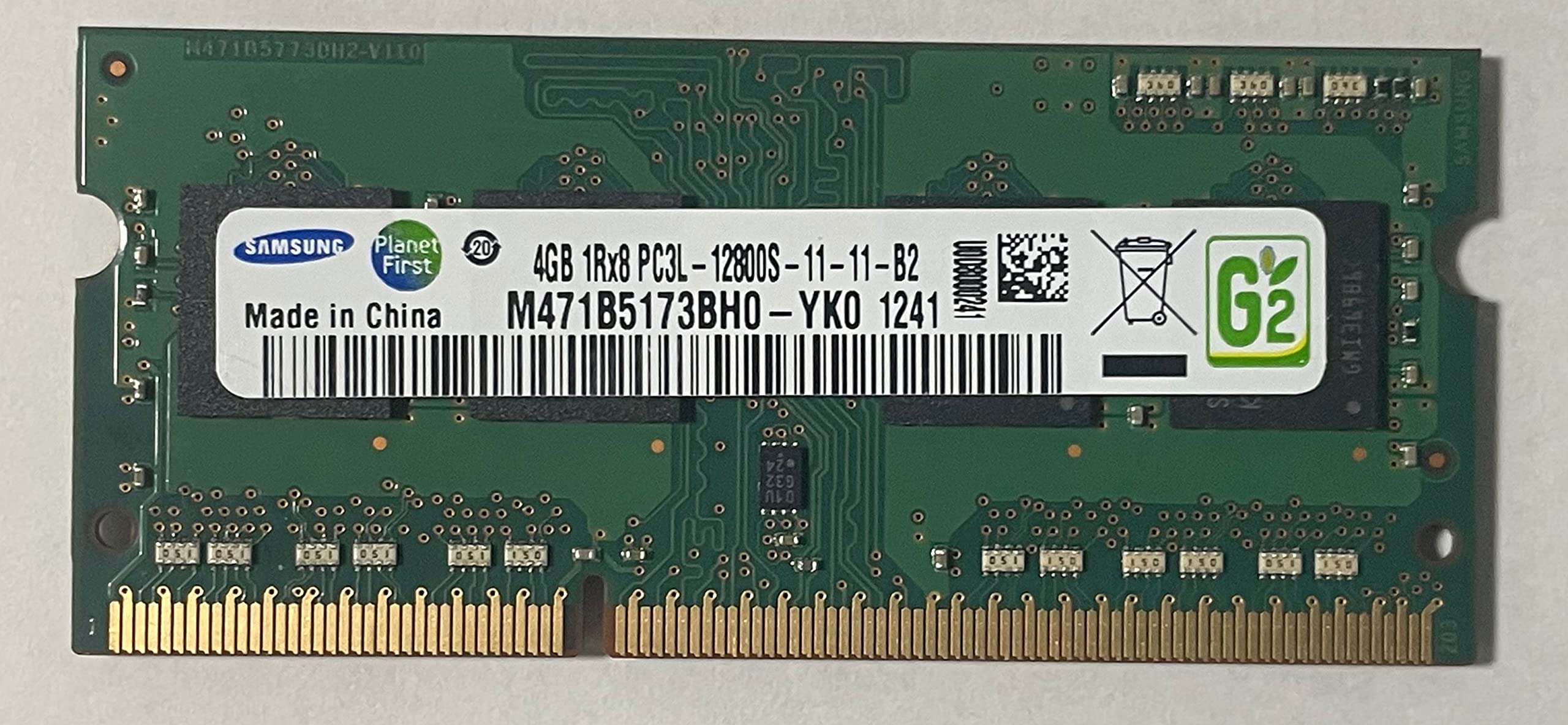 【中古】【非常に良い】サムスン純正 PC3-12800(DDR3-1600) SO-DIMM 4GB ノートPC用メモリ DDR3L対応モデル （電圧1.35V & 1.5V 両対応)