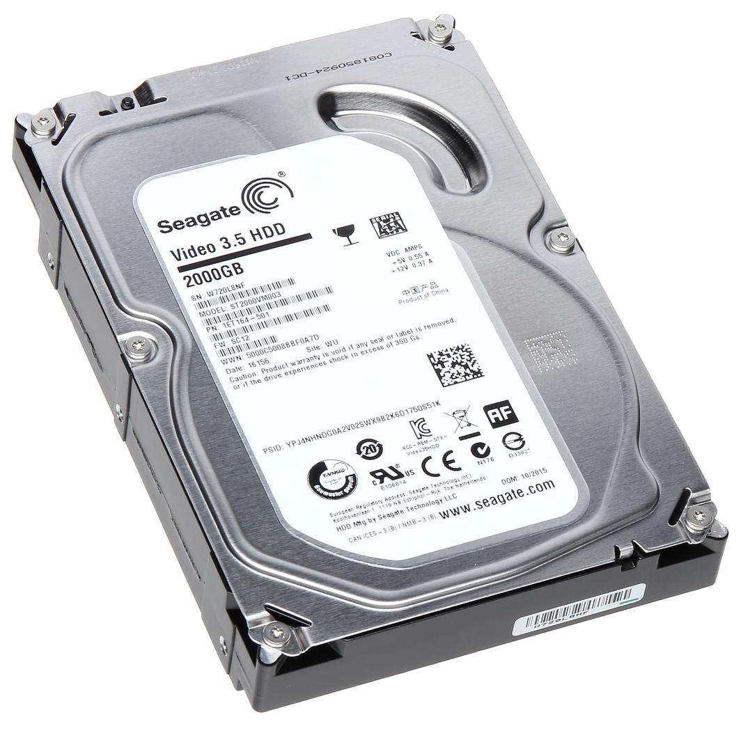【中古】【非常に良い】Seagate 内蔵 Video 3.5 HDD 2TB ( 3.5インチ / SATA 6Gb/S / 5900rpm / 64MB ) ST2000VM003 バルク