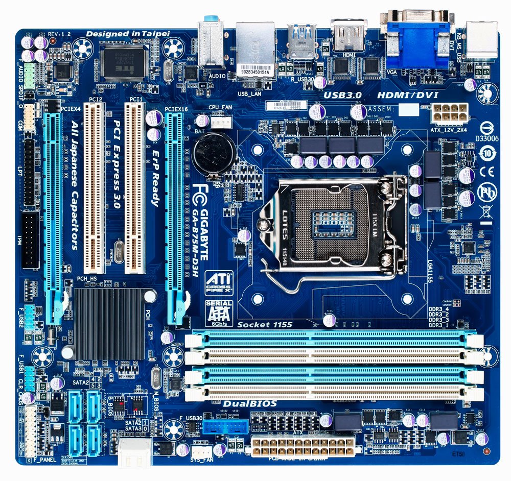 【中古】【非常に良い】GIGABYTE マザーボード Intel B75 LGA1155 Micro ATX GA-B75M-D3H/A Rev1.2｜スカイマーケットプラス 15,047円