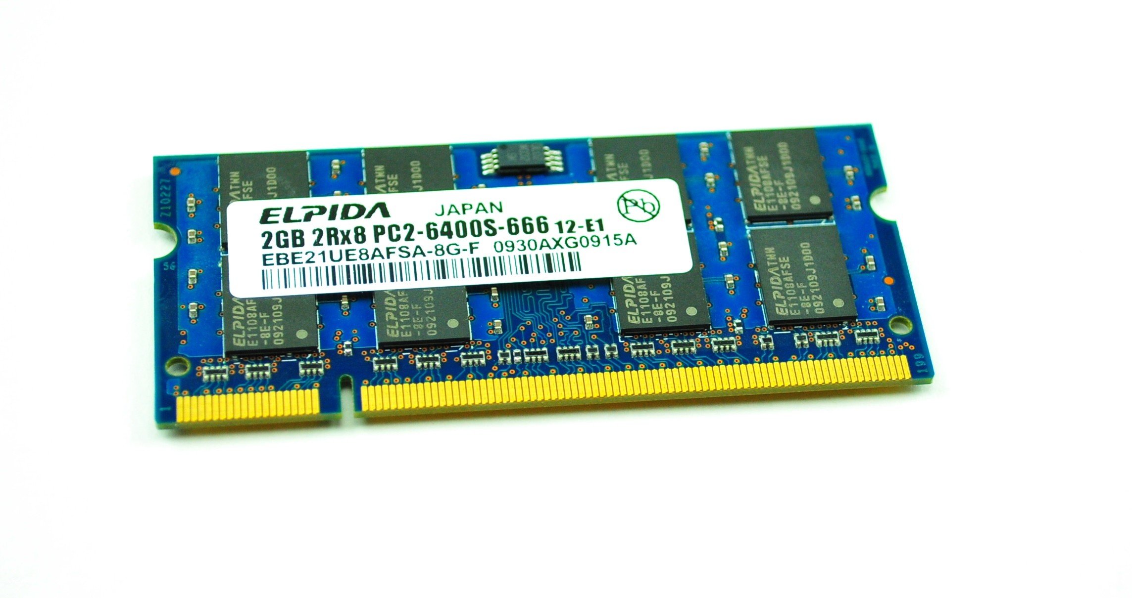 【中古】【非常に良い】Elpida製ノートPCメモリ 2GB DDR2 PC2-6400S SO-DIMM EBE21UE8AFSA-8G-F