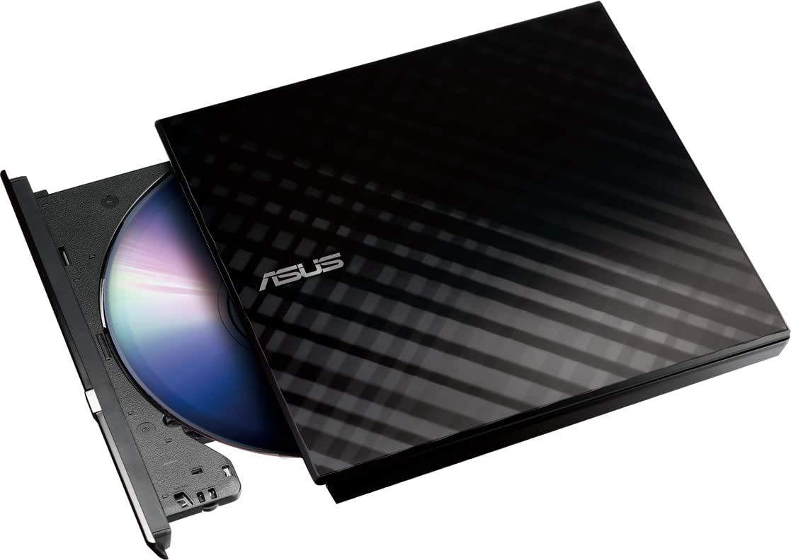 【中古】【非常に良い】ASUS外付けDVDドライブ 軽量薄型/M-DISC/バスパワー/Win&Mac/USB2.0(USB3.0搭載PCでも利用可能)/書込みソフト付属/ブラック SDRW-08D2S-U LITE