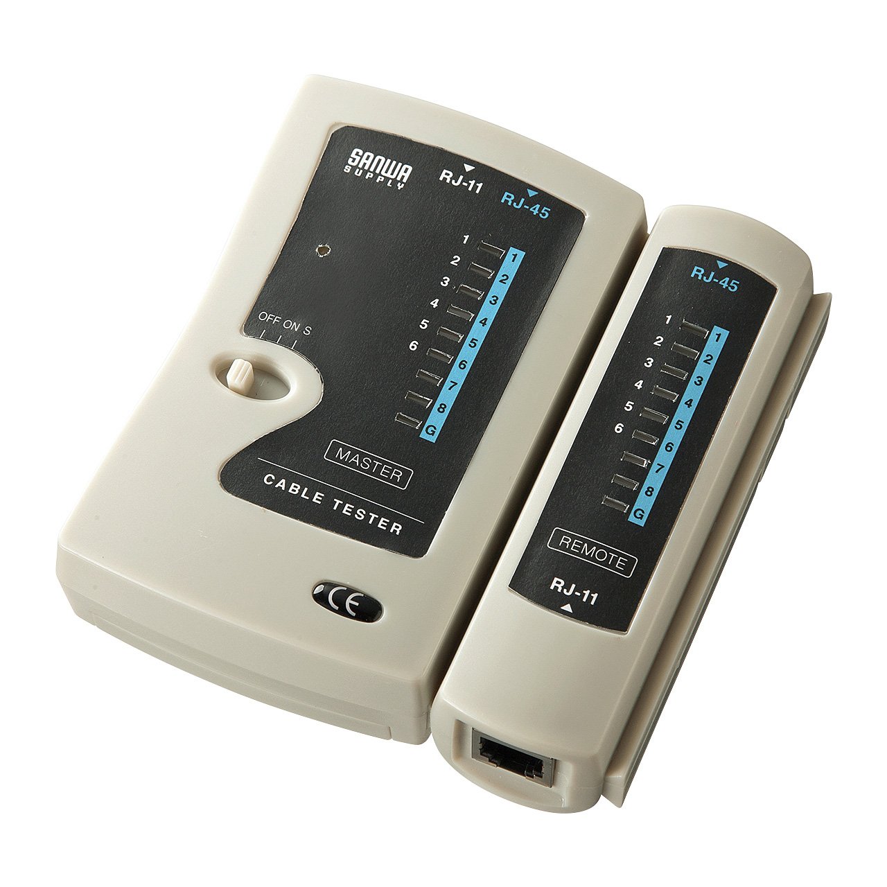 【中古】【非常に良い】サンワサプライ LANケーブルテスター 結線・断線チェック RJ45コネクタ付きUTP・STPケーブル/RJ-11コネクタモジュラーケーブル対応 LAN-TST3Z