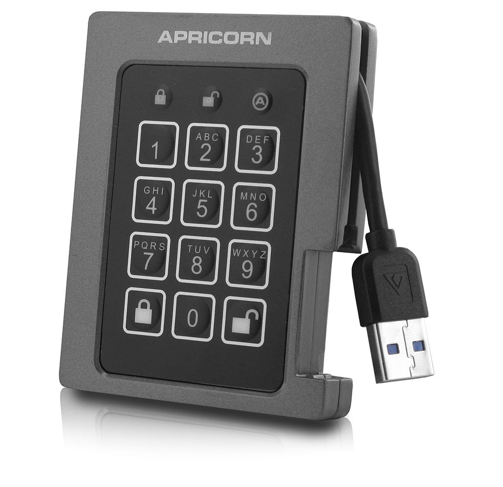 【中古】【非常に良い】Apricorn Aegis Padlock SSD - USB 3.0 A25-3PL256-240F ポータブルストレージ 日本 HD1373 ASSD-3PL256-240F