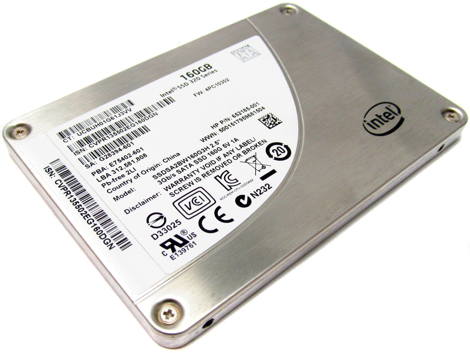 【中古】【非常に良い】Intel SSD 320シリーズ 160GB - SSDSA2BW160G3H 22,491円