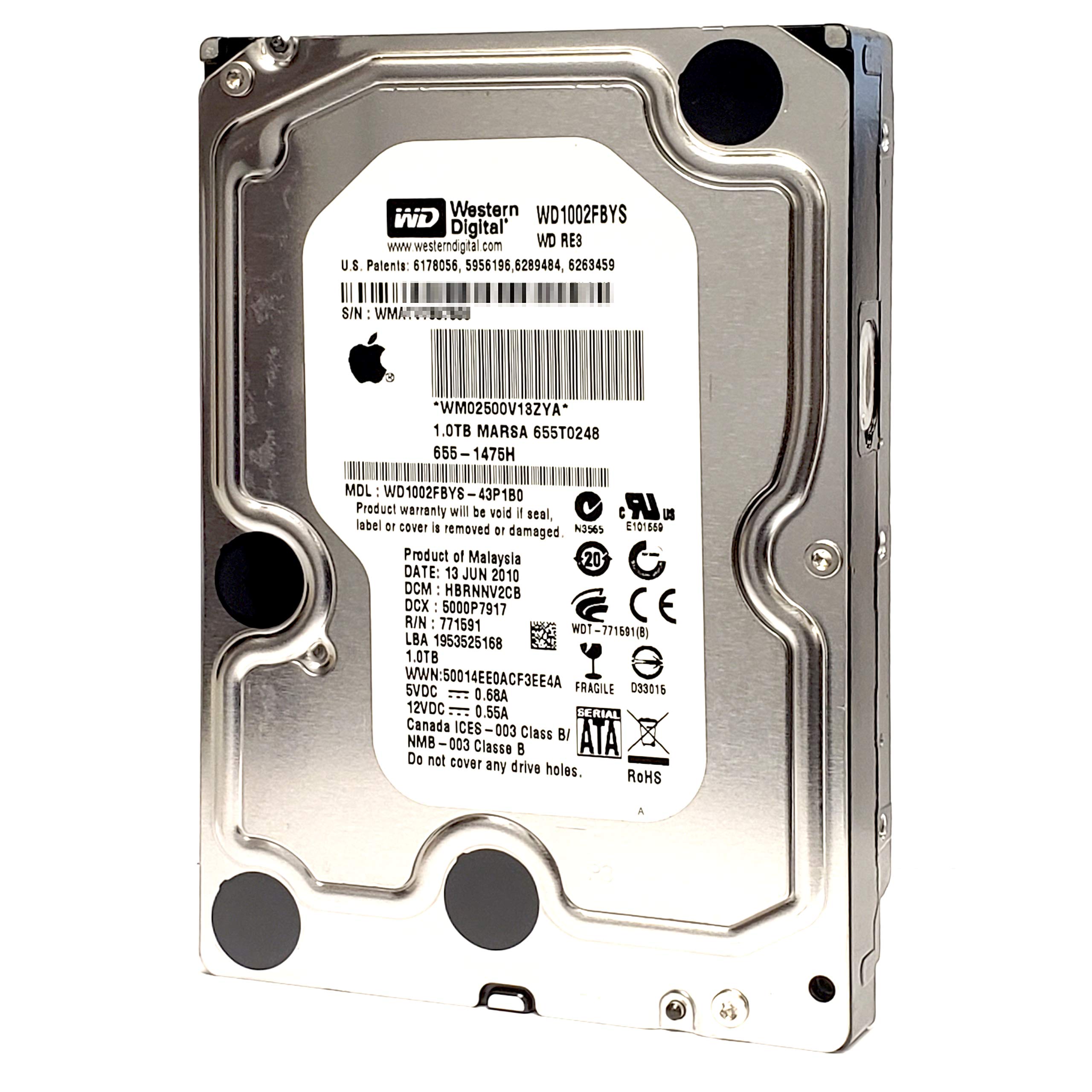 【中古】【人並み外れたに好いたらしい】Western Digital re3 1 結核症 7200rpm 3.5in会社組織HDD wd1002fbys