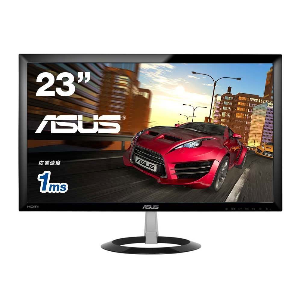 【中古】【非常に良い】【 】 ASUS ゲーミングモニター 23型フルHDディスプレイ (応答速度1ms / HDMI×2D-sub×1 / スピーカー内蔵 / 3年保証) VX238H-P|スカイマーケットプラス
