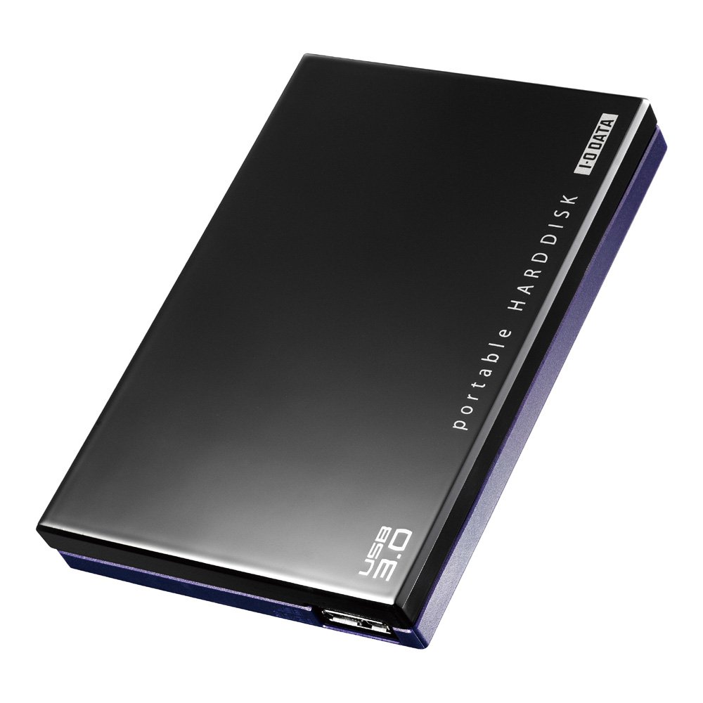 【中古】【非常に良い】I-O DATA USB3.0/2.0ポータブルHDD超高速カクウスブラック 1TB HDPC-UT1.0KE (旧モデル)
