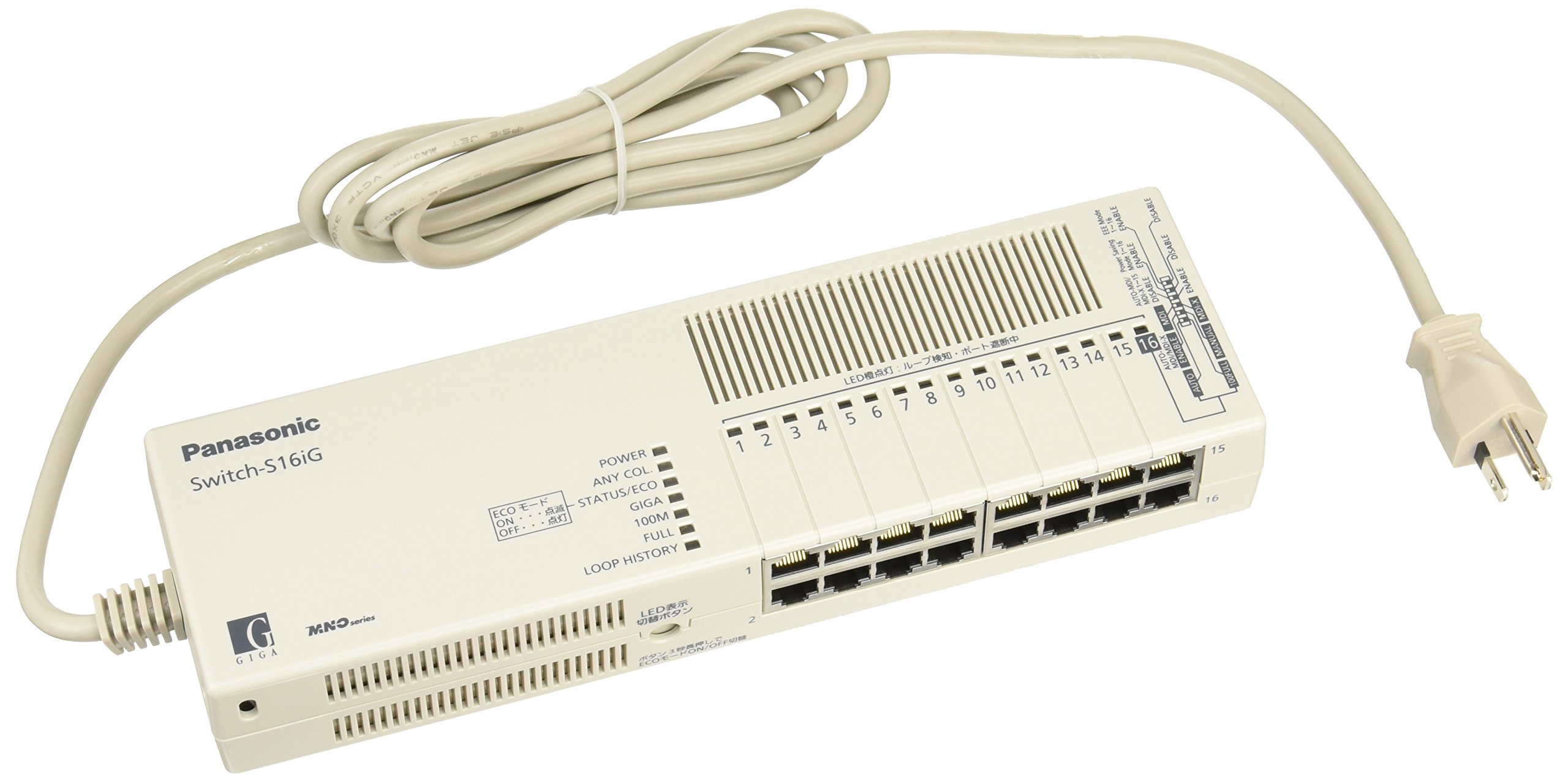 【中古】【人並み外れたに似つかわしい】パナソニックLSサイバー空間ワークス Switch-S16iG 繻子薄墨色 PN24160キーパー