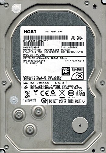 【中古】【非常に良い】Hitachi hms5 C4040ale640 P / N : 0 F19847 MLC : mpl580 4 TB｜スカイマーケットプラス