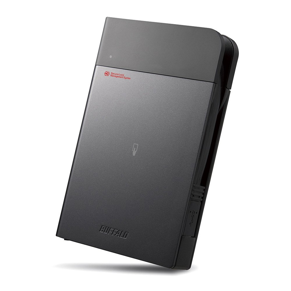 【中古】【非常に良い】BUFFALO ICカードセキュリティ 強制暗号化 ウイルスチェック 耐衝撃ポータブルHDD 500GB HDS-PZN500U3TV3