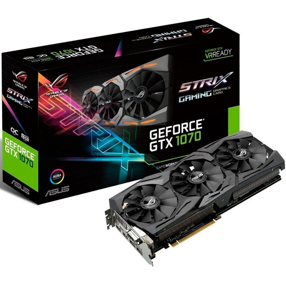 【中古】【非常に良い】ASUS R.O.G. STRIXシリーズ NVIDIA GeForce GTX1070搭載ビデオカード オーバークロック メモリ8GB STRIX-GTX1070-O8G-GAMING