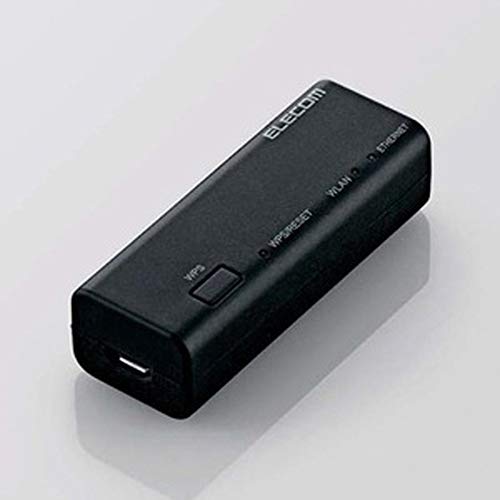 【中古】【非常に良い】エレコム WiFiルーター 無線LAN ポータブル 300Mbps ACアダプタ付属 WRH-300BK3