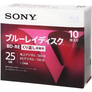 【中古】【非常に良い】ソニー ブルーレイBD-RE2倍速1層 10枚 10BNE1VLPS2