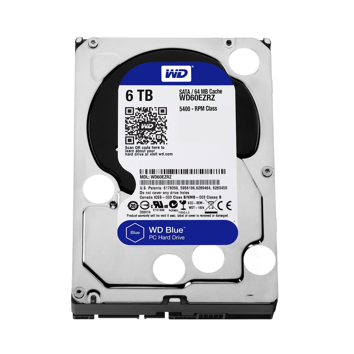 【中古】【人並み外れたに好いたらしい】WD Blue 6結核症 Desktop Hard Disk Drive - 5400 RPM SATA 6 Gb/s 64MB Cache 3.5 Inch - WD60EZRZ [並行輸入品]