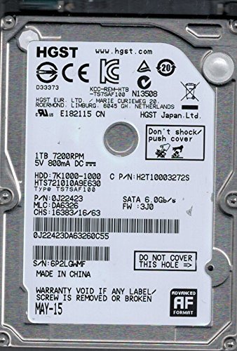 【中古】【非常に良い】HGST HTS721010A9E630 MLC: DA6326 P/N: 0J22423 1TB [並行輸入品]｜スカイマーケットプラス 23,442円