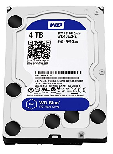 【中古】【非常に良い】WD Blue 4TB Desktop Hard Disk Drive - 5400 RPM SATA 6 Gb/s 64MB Cache 3.5 Inch - WD40EZRZ