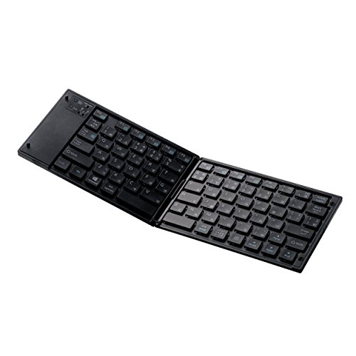 【中古】【非常に良い】エレコム(ELECOM) キーボード Bluetooth 折りたたみ マルチペアリング ブラック TK-FLP01BK