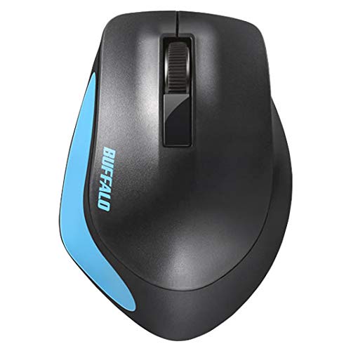 【中古】【非常に良い】バッファロー 無線BlueLED 3ボタンプレミアムフィットマウス ブルー