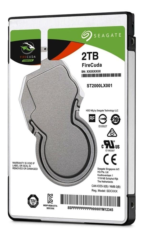 【中古】【非常に良い】AR72171 シーゲイト FireCuda 25 2.5inch SATA 6Gb/s NCQ 2TB 64MB 5400rpm SSD(8GB MLC)+HDDハイブリッド(7mm)｜スカイマーケットプラス