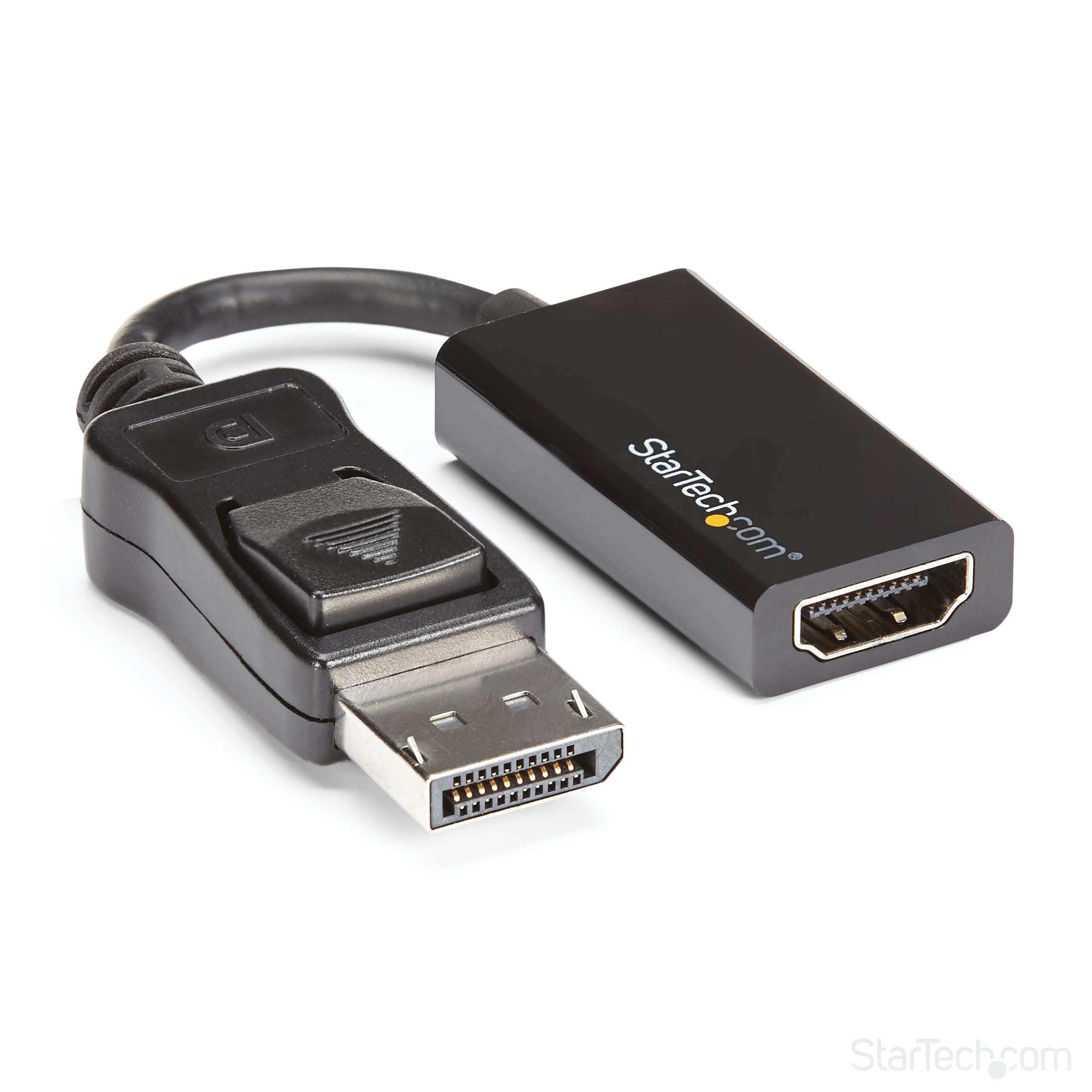 【中古】【非常に良い】StarTech.com DisplayPort - HDMI変換アダプタ/4K60Hz対応/DP 1.4 - HDMI 2.0 アクティブコンバータ/抜け防止対応ディスプレイポートコネクタ DP2