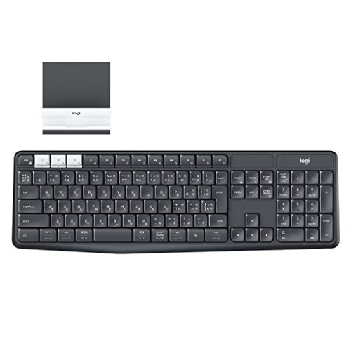 【中古】【人並み外れたに好いたらしい】ロジクール 無線電話鍵盤 無線電話 K370s Windows Mac Chrome Android iOS Bluetooth Unifying 無線電話 鍵盤 照明ランプ付 K370