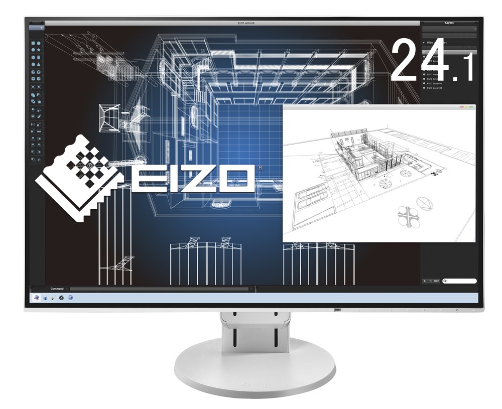 【中古】【非常に良い】EIZO FlexScan 24.1インチ ディスプレイ モニター (WUXGA/IPSパネル/ノングレア/ホワイト/5 無輝点保証) EV2456-RWT