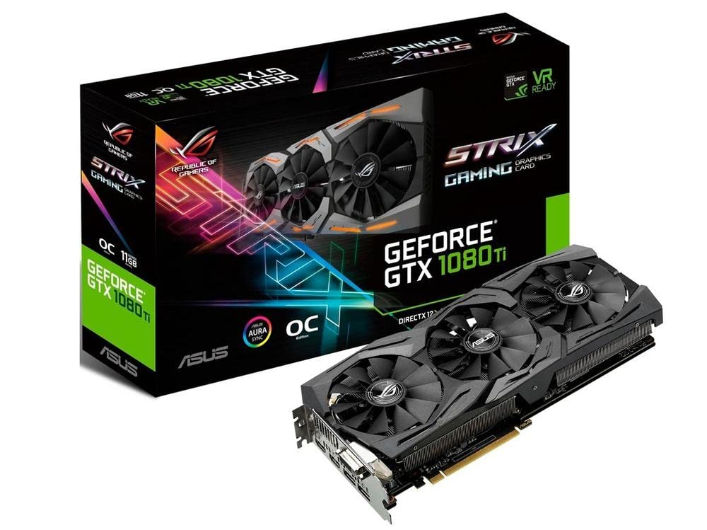 【中古】【人並み外れたに好いたらしい】ASUS R.O.G. STRIXつづき物 NVIDIA GeForce GTX1080Ti積み上げる映像媒体歌留多 軍事基地時辰儀1569MHz STRIX-GTX1080TI-O11G-GAMING