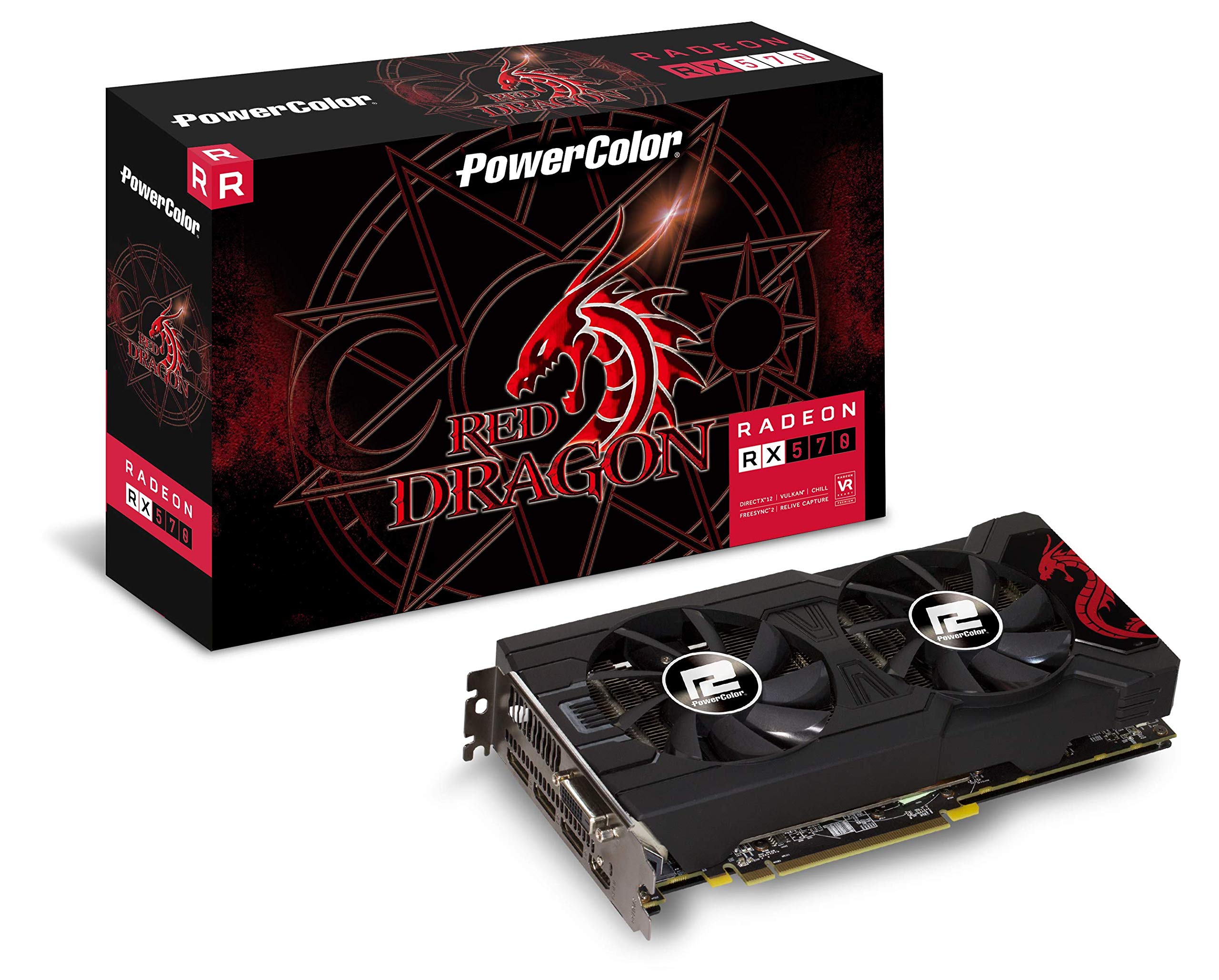 【中古】【非常に良い】AXRX 570 4GBD5-3DHD/OC [Red Dragon Radeon RX 570 4GB GDDR5]