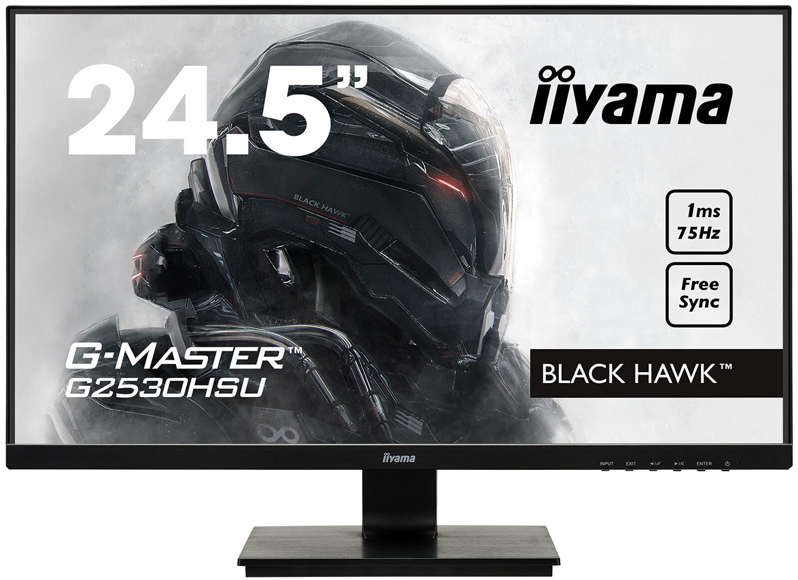 【中古】【人並み外れたに好いたらしい】iiyama ゲーミング 管する 見せびらかす G2530HSU-B1 (24.5in/1ms/盛りだくさん固定ディスク/TN/DisplayPortHDMID-sub)