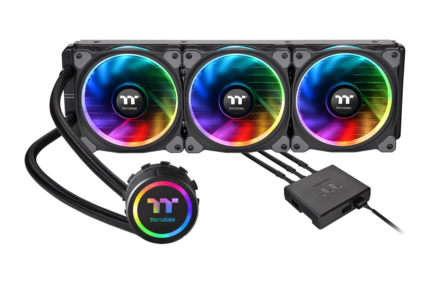 【中古】【人並み外れたに似つかわしい】Thermaltake Floe Riing RGB 360 TT Premium Edition 押し並べて型水冷中央処理装置空調設備 [RGB LED 積み上げる] FN1114 CL-W158-PL12SW-A