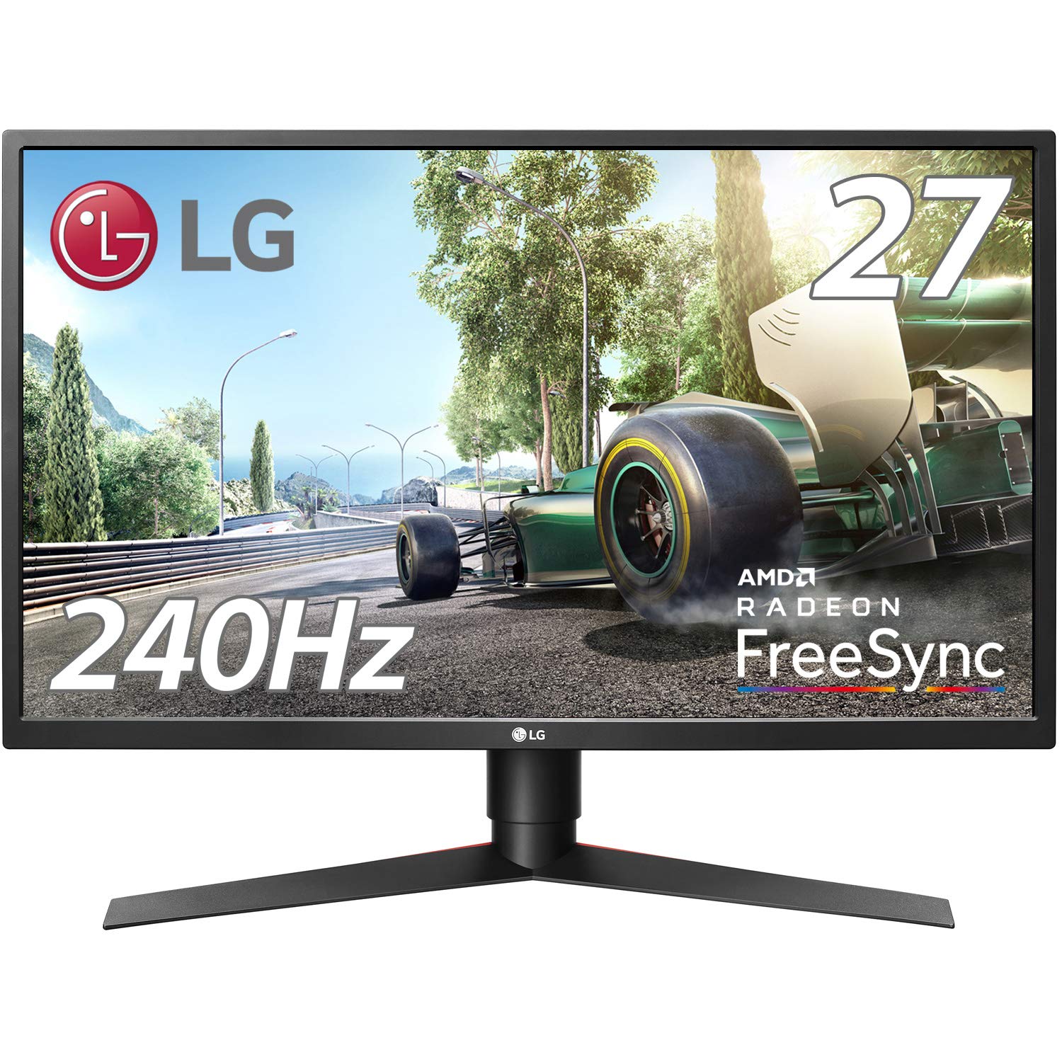【中古】【非常に良い】LG ゲーミングモニター ディスプレイ 27GK750F-B 27インチ/フルHD/TN非光沢/240Hz/2ms/DisplayPort×1・HDMI×2/高さ調節、ピボット対応