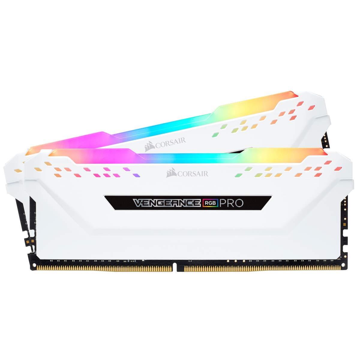 【中古】【非常に良い】CORSAIR DDR4-2666MHz デスクトップPC用 メモリモジュール VENGEANCE RGB PRO シリーズ 16GB [8GB×2枚] CMW16GX4M2A2666C16W
