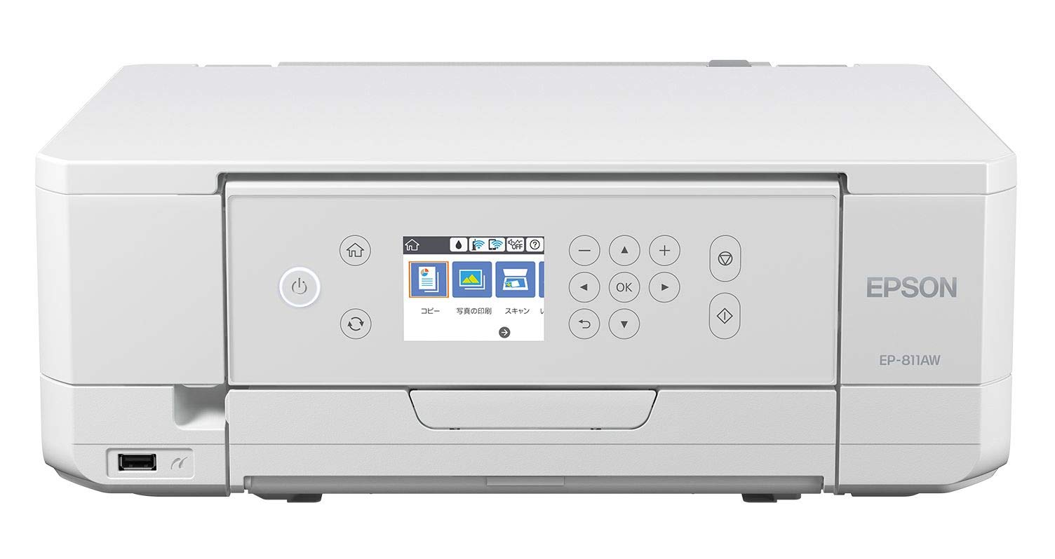 【中古】【人並み外れたに似つかわしい】エプソン 印刷工 A4 インクジェット 練りあわせる機 ハラリオ EP-811AW 白いこと