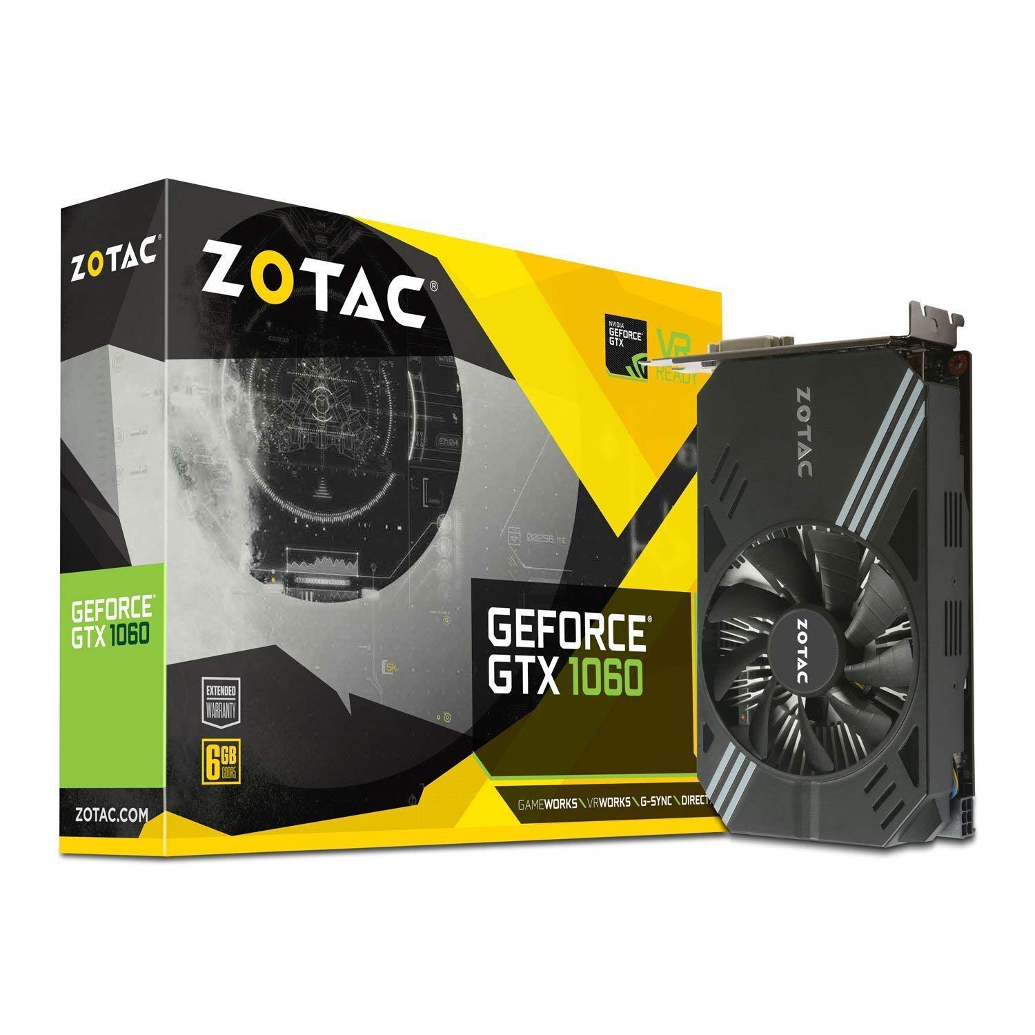 【中古】【人並み外れたに似つかわしい】[ZOTAC] [GeForce GTX 1060 Mini ZT-P10600A-10L 6GB GDDR5 VR Ready Super Compact Gaming Graphics Card