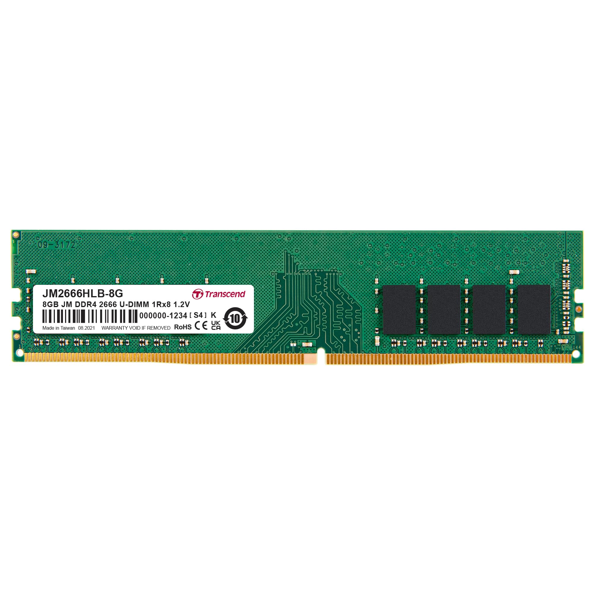 【中古】【非常に良い】Transcend デスクトップPC用メモリ PC4-21300 (DDR4-2666) 8GB 288pin U-DIMM 1.2V CL19 (無期限保証)JM2666HLB-8G