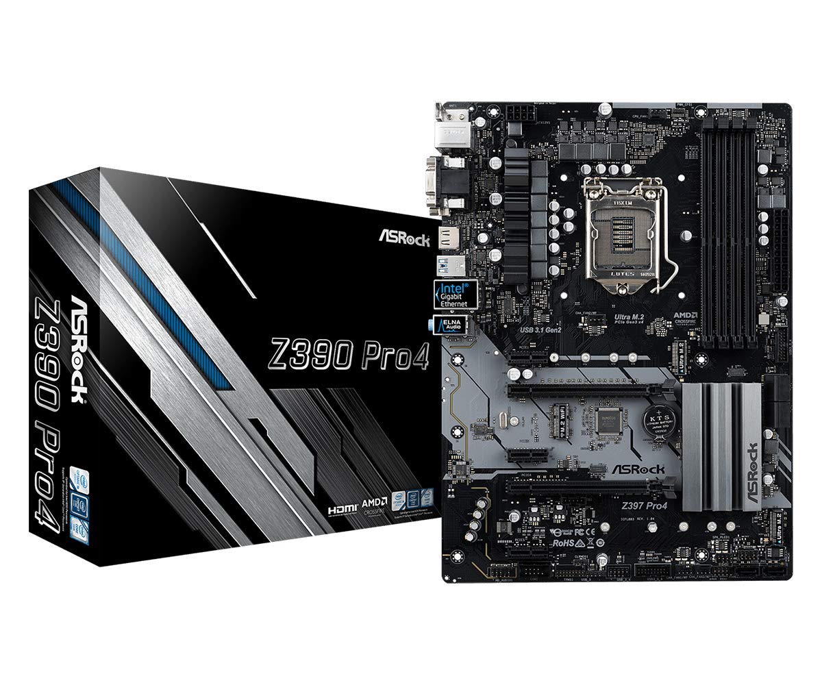 【中古】【非常に良い】ASRock Intel Z390 チップセット搭載 ATX マザーボード Z390 Pro4