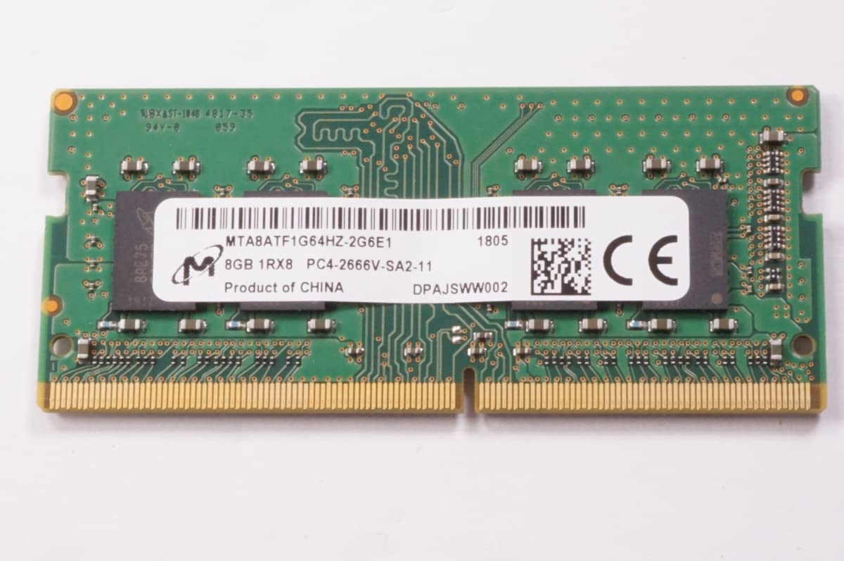 【中古】【人並み外れたに好いたらしい】FMS MTA8ATF1G64HZ-2G6E1 取り替えっこ用 Micron 8gb Pc4-21300 Ddr4-2666mhz So-Dimm Memory