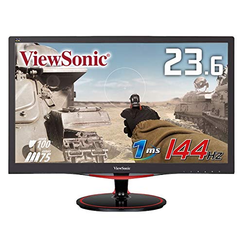 【中古】【人並み外れたに似つかわしい】ViewSonic 23.6型 144サイクル駆動動力 1ms 盛りだくさん固定ディスクゲーミングモニター 量販店押さえる模範例 VX2458-MHD-7