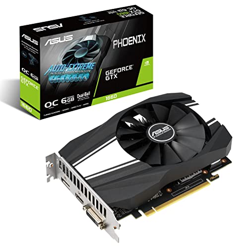 【中古】【人並み外れたに好いたらしい】ASUSグラフィック歌留多PH-GTX1660-O6G（OC版、Nvidia GeForce GTX 1660、6GB記憶装置GDDR6）